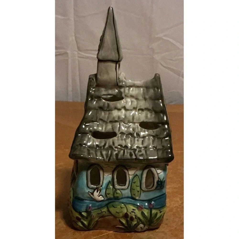 Blue Sky Heather Goldmine  Philippians 4:13 Tea Light Holder